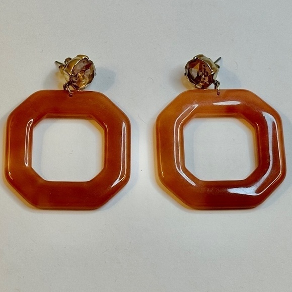 Anthropologie Amelie Octagon Hoop Earrings - Picture 5 of 7